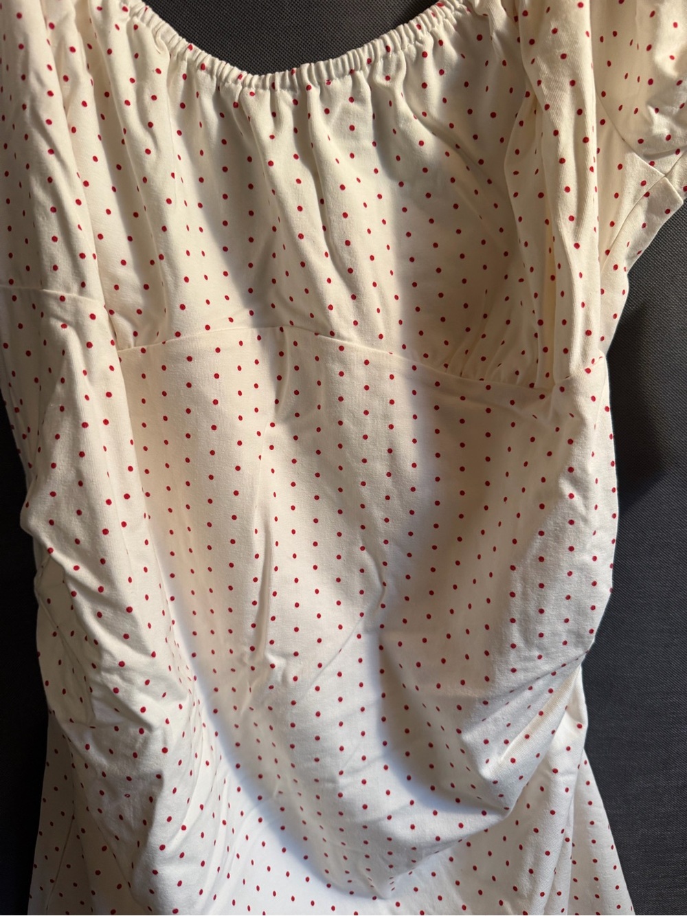 wild fable Cream Dress with Red Polka Dots Size XXL
